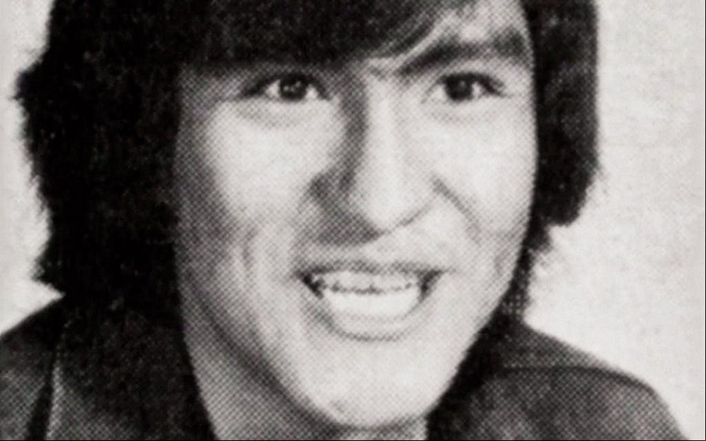 James Harry Reyos's highschool yearbook photo. 
