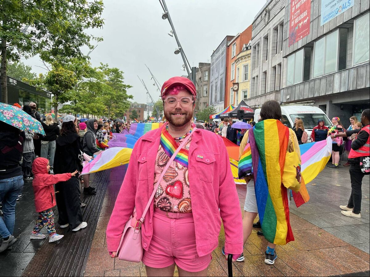 Pictured is Paul Anderson (27), a Wexford native at Cork Pride2024. Pictured is Paul Anderson (27), a Wexford native at Cork Pride2024.