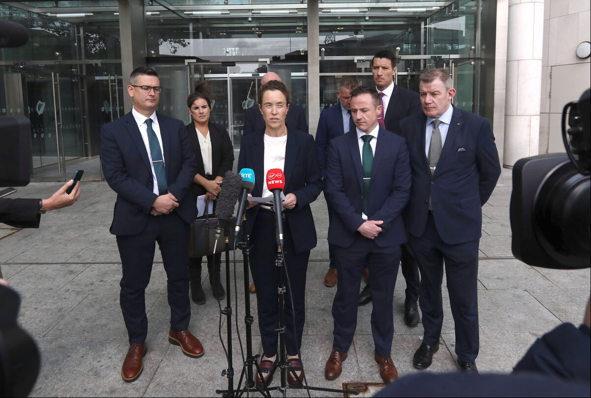 Garda Anne Marie Twomey talks to the media. Picture: Collins Court.