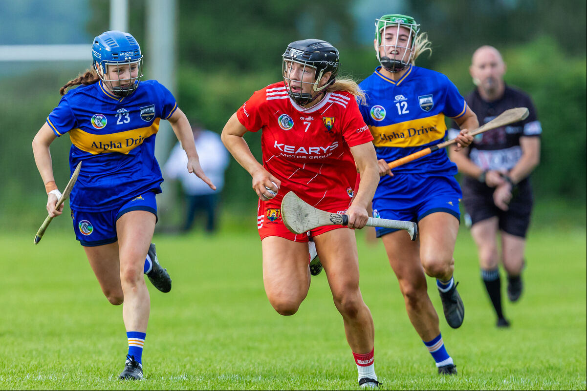 Cork's Laura Hayes is chased after by Tipperary’s Ellen Cuneen and Casey Hennessy during their game at The Ragg last Saturday. Cork's Laura Hayes is chased after by Tipperary’s Ellen Cuneen and Casey Hennessy during their game at The Ragg last Saturday.