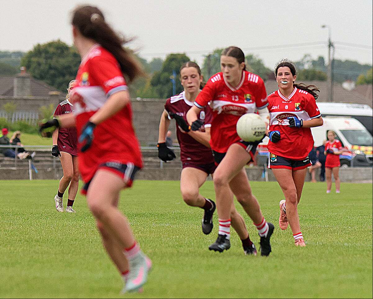 Kate O'Connell in possession of the ball against Galway. Picture: Brendan Gleeson Kate O'Connell in possession of the ball against Galway. Picture: Brendan Gleeson