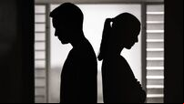 Couple ignoring each other after conflict quarrel