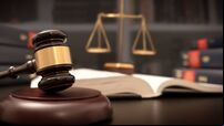 Judge gavel and scale in court. Legal concept